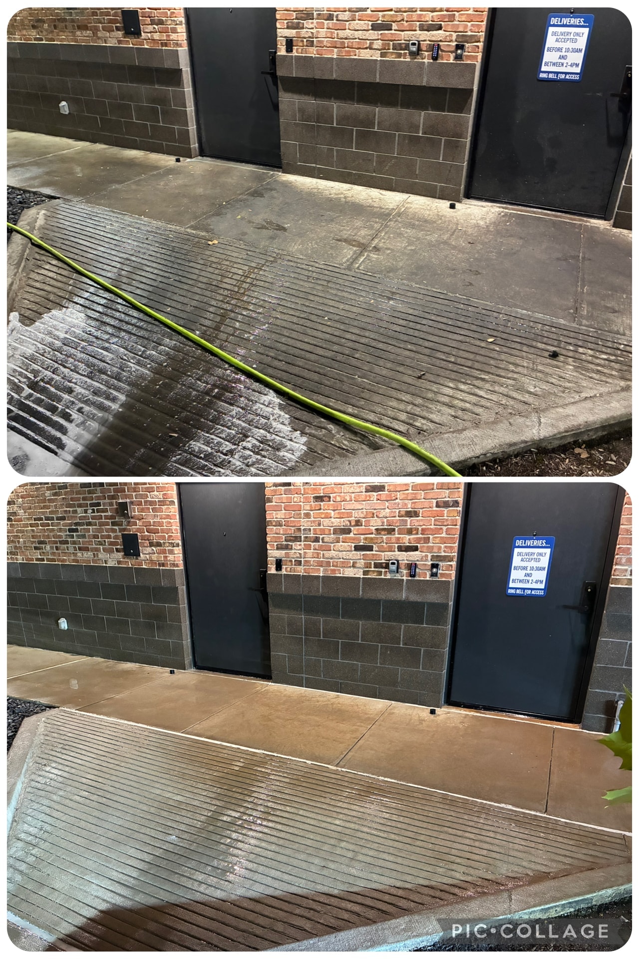 Commercial Loading Dock before and after — Elite Exterior Cleaning